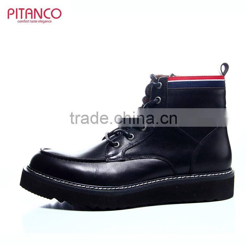 High quality calf hide leather fashion Martin boots for men