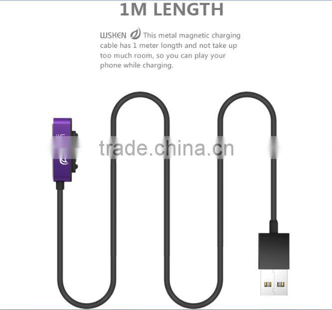 WSKEN Wholesale For Sony Magnetic USB Cable Single Metal Version