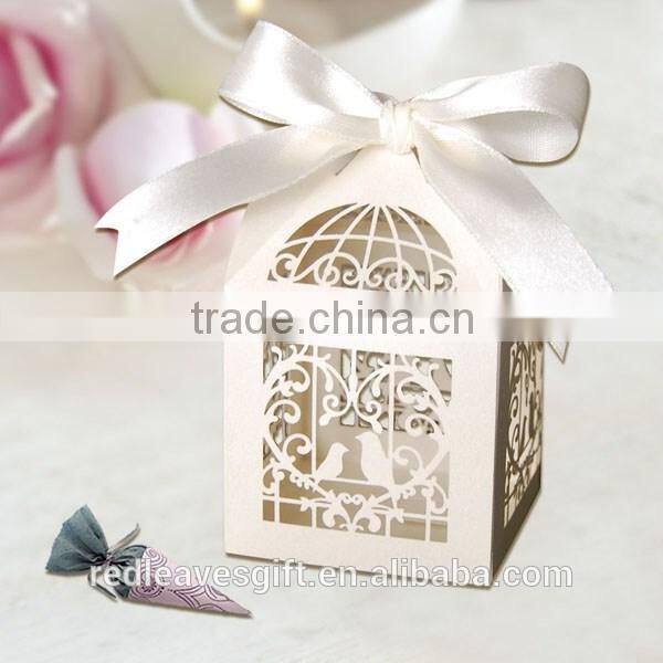 Love Bird Laser Cut Favors Guest Candy Box Wedding