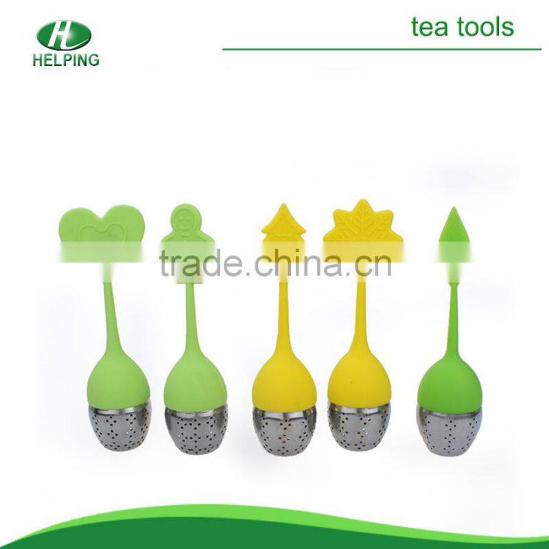 Silicone tea strainer with stainless steel Christmas gifts.