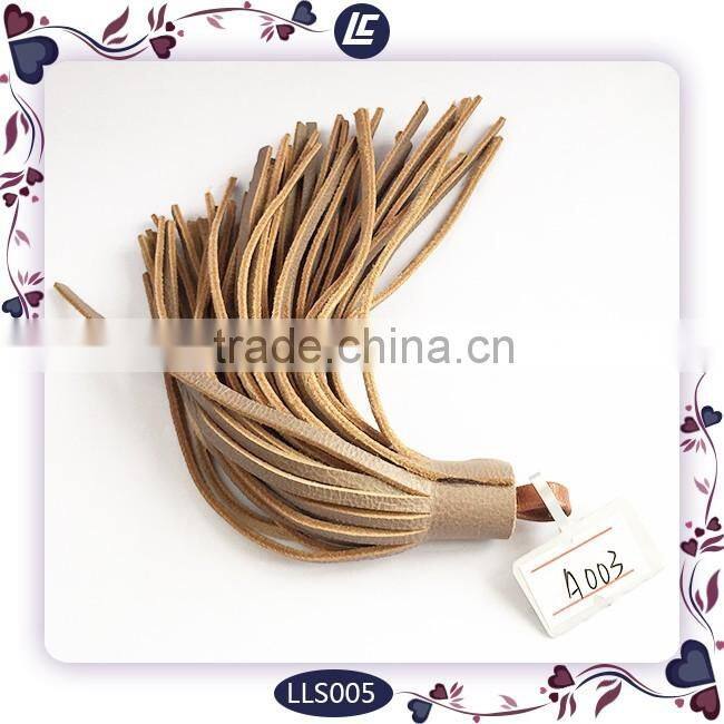 high quality customized leather cord tassel for garment jewelry