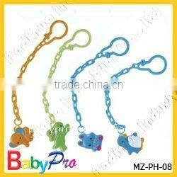 2015 New Wholesale High Quality Colorful Baby Pacifier Clip Holder Wooden Pacifier Clip