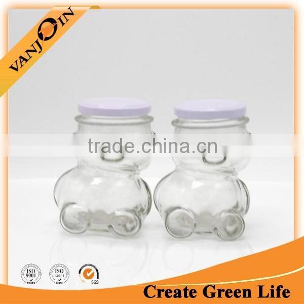 Children Favor Lovely Bear Glass Jars With Cap For Sale