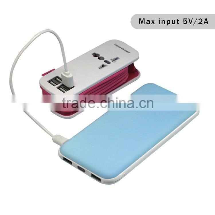 Promotional new products 2016 portable dual usb power bank 10000mah