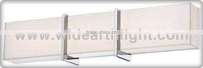 UL CUL Listed Chrome Finish Rectangle Modern Hotel Project Bathroom Acrylic Wall Lamp W90036
