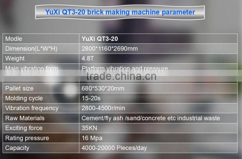 Price advantage QT3-20 automatic brick block making machine price / paving brick machine