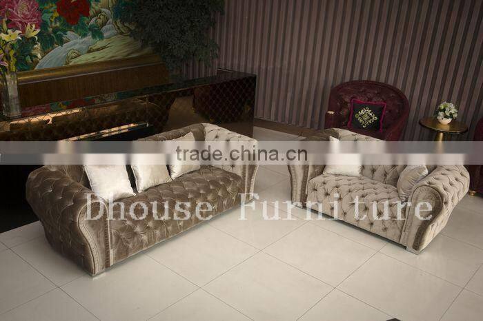 Button fabric sofa set AL030