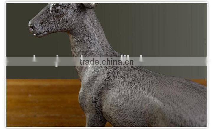 Resin Big size Deer decoration in christmas ,garden figurine of polyresin