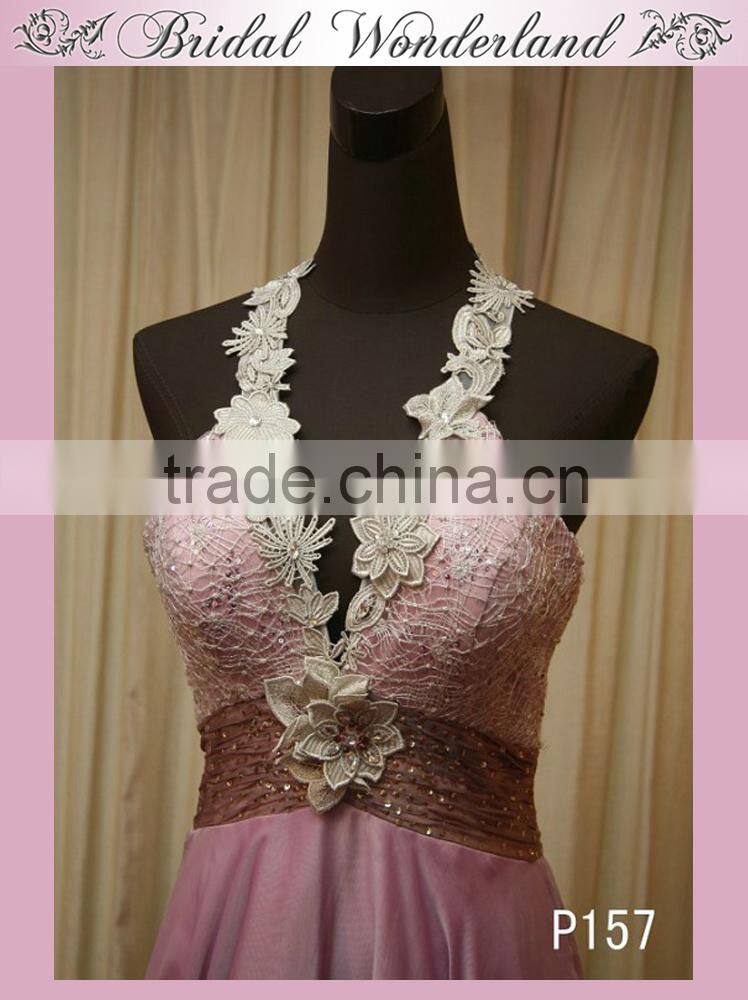 Guipure lace layered prom dress for fat women