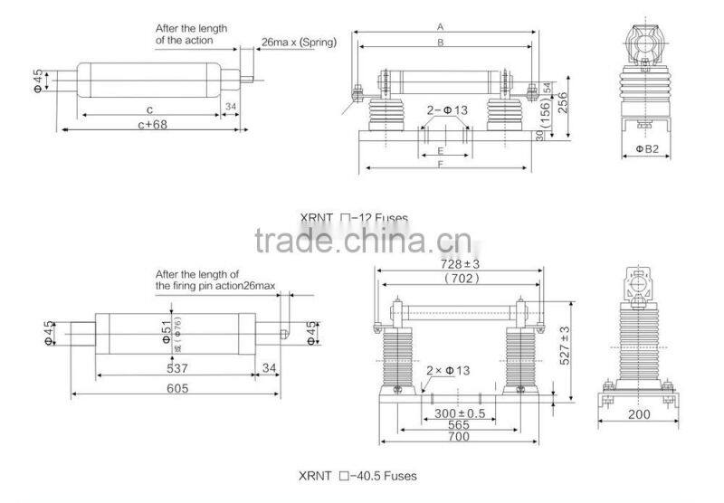 XRNT H.V current-limiting Series Fuses