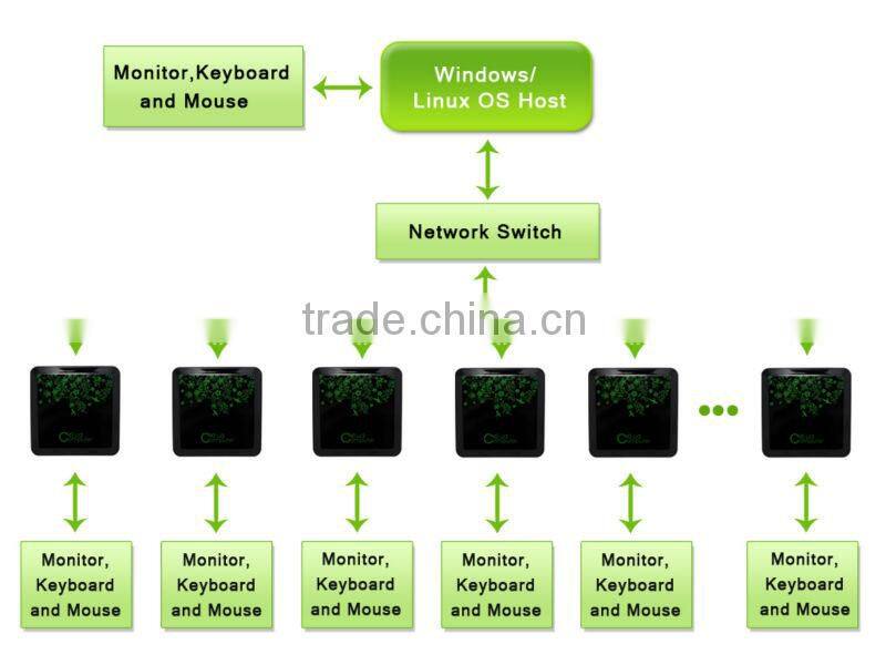 For computer lab,school,enterprise Linux thin client with 3 USB ports HDMI port support windows and linux server