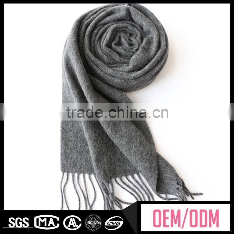 Cheap 100%wool scarf, Plain wool scarf, snow embroidery wool scarf