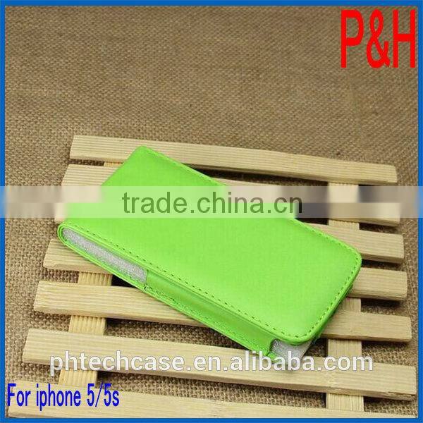 Hot products leather case for iphone 5. leather cheap mobile phone case