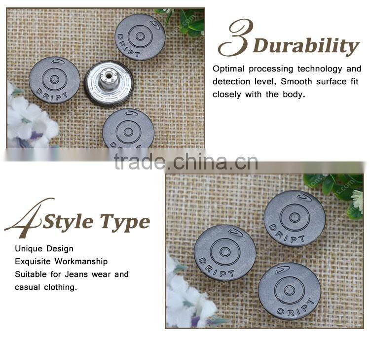 Good Quality Metal Tack Button Jeans Button for Women and Men's Jeans Wear