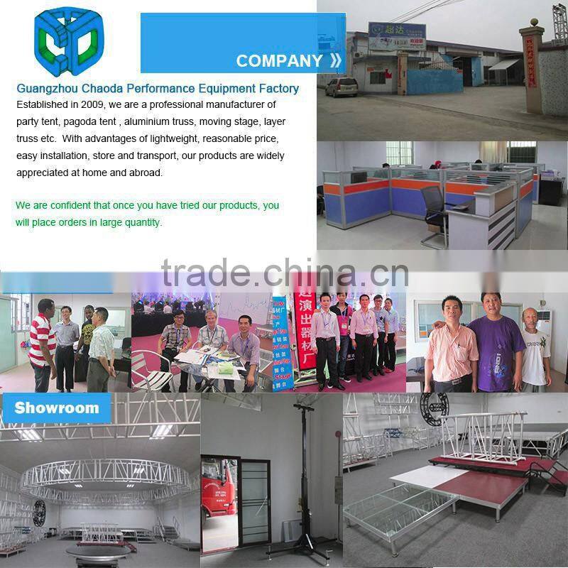 Outdoor concert event clear wedding stage decoration design