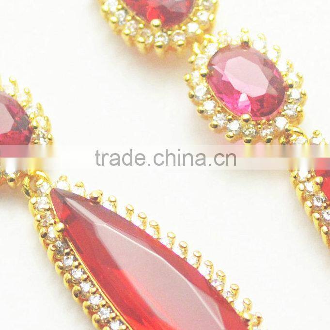 Gold Plated Fashion Cubic Zirconia Earrings