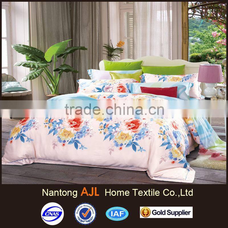 100% tencel beautiful bed sheet sets reactive printed