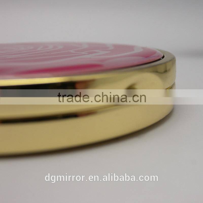 Double side meatal cosmetic mirror, teen girls cosmetic mirror, elegant lady vanity mirror