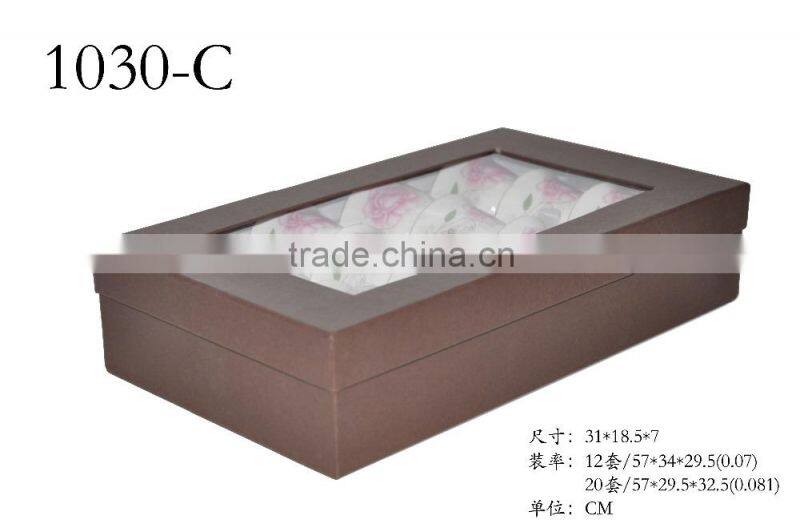 2016 New decorative design white ceramics golden coffee cup set