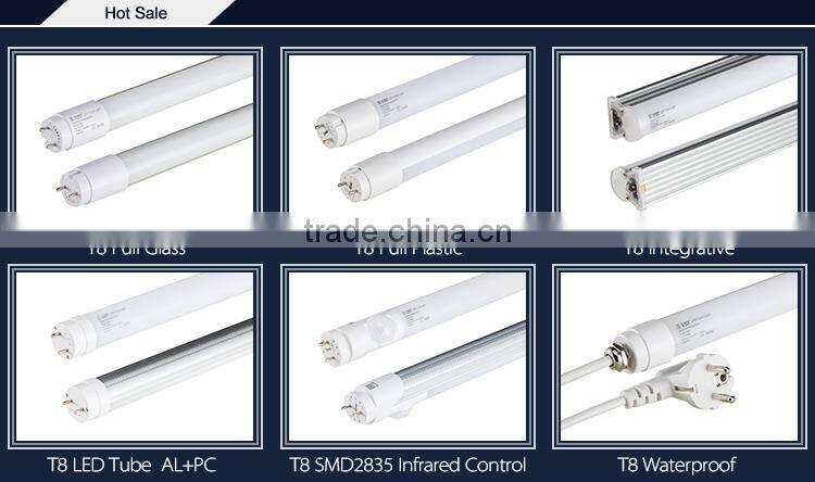 TUV SAA CE Approved high efficiency SMD2835 0.6m 1.2m 1.5m 2ft 4ft 5ft 9w 18w 22w optional Full Glass T8 led tube lighting