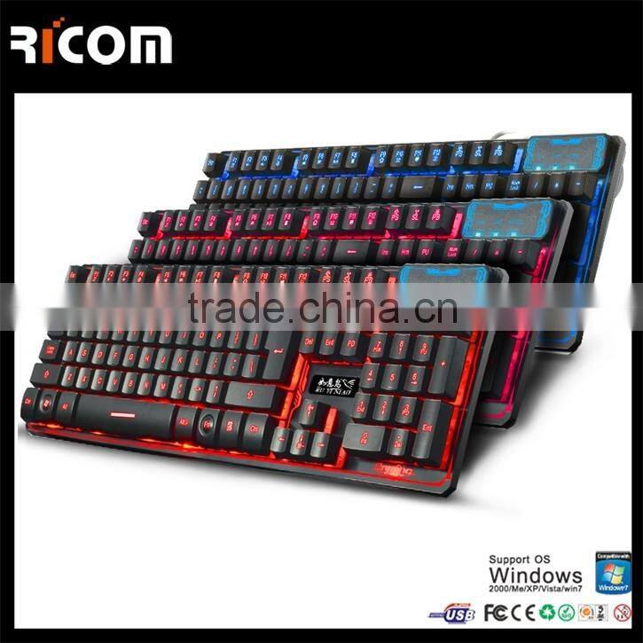New Mechanical Keyboard Factory Wholesale 104 Keys Wired LED Backlit Computer Gaming Keyboard--LK613--Shenzhen Ricom