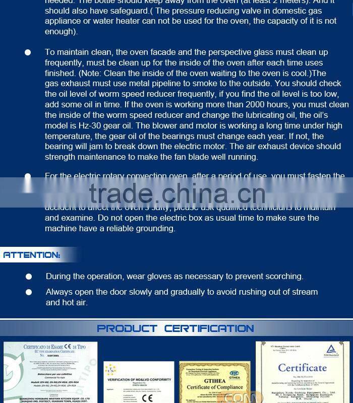 K314 Food & Beverage Electric And Gas And Diesel Oil Rotary Convection Oven