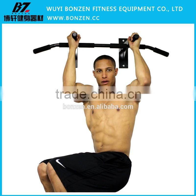 Wall Mounted Pull Up Bar Chin Chinning Bracket Iron Home Gym Station Dip