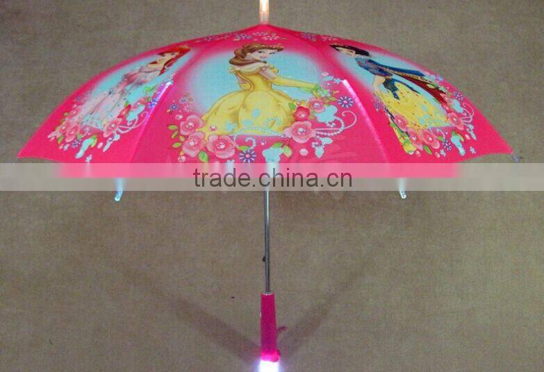 19"*8 Barbie Princess children handle LED light umbrella