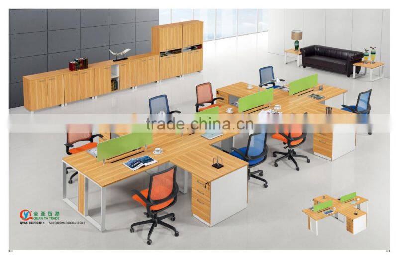 Quanya office table size workstation divider 4 person workstation AS-603-3030