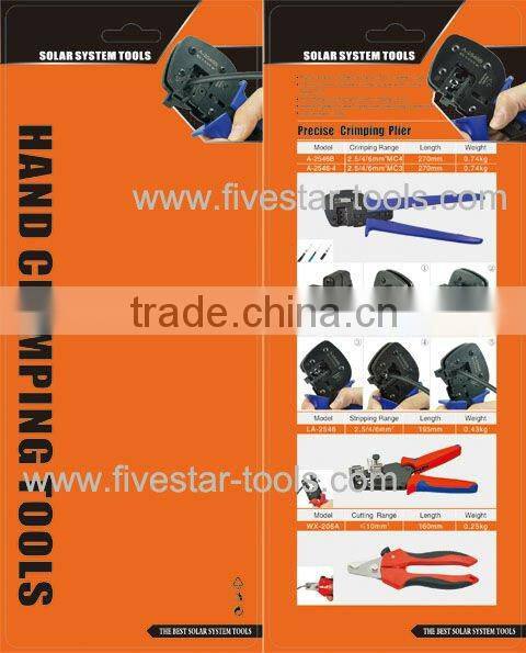 A2546 Solar Crimping Tool Kits(MC3/MC4 Crimper Sets) for MC3/MC4 PV cables with Stripping and Cutting