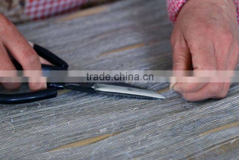 Natural textured silver metallic wallpaper