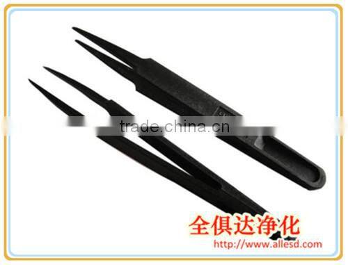 HRC40 Black Stainless Steel ESD Tweezers