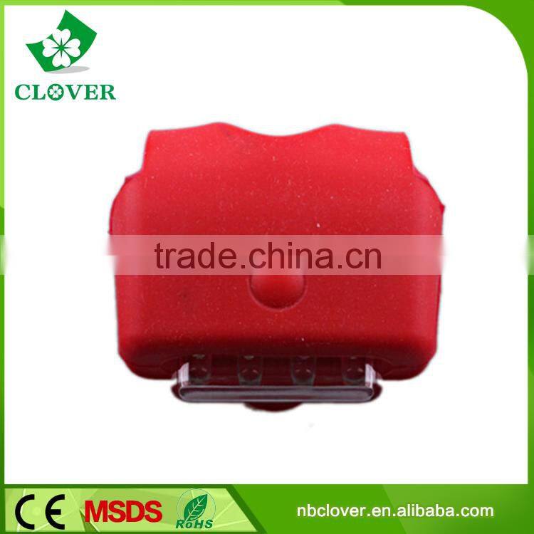 Promotional various colors rear light 4 LED mini silicone bicycle laser light