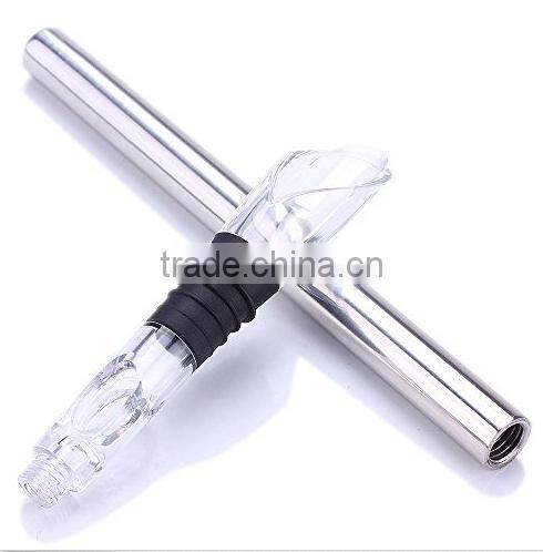 Wine Chiller Cooler Stick 3-in-1 Stainless Steel Wine Bottle Pourer Cooler Stick with Pourer Spout