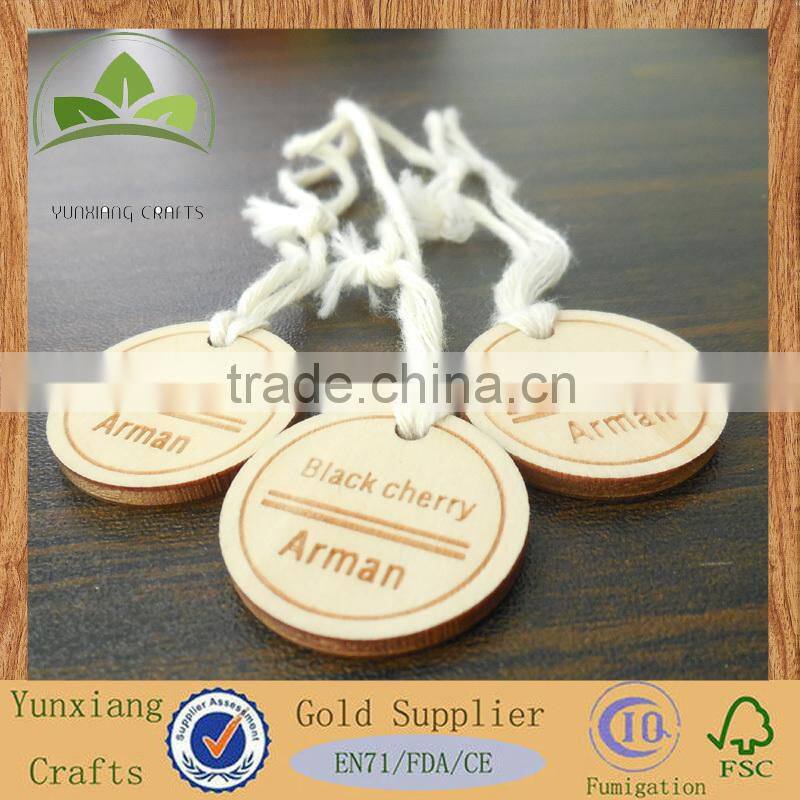 laser carved logo wooden garment tags jeans hanging tag