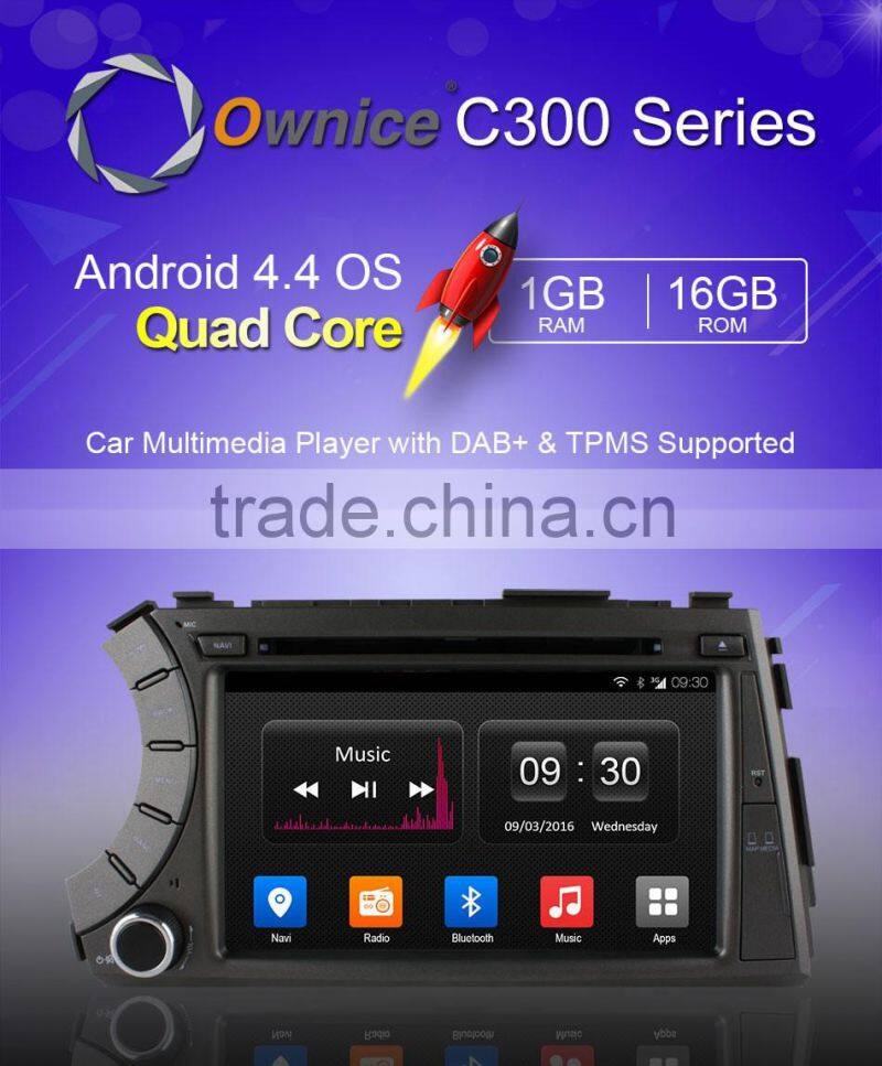 7 inch quad core android 4.4 car navi gps for Kyron with Radio bluetooth +16G ROM