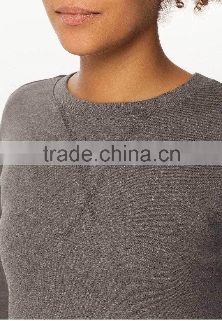 Ramax Custom Women Wholesale Crew Neck Long Sweatshirt Yoga Top