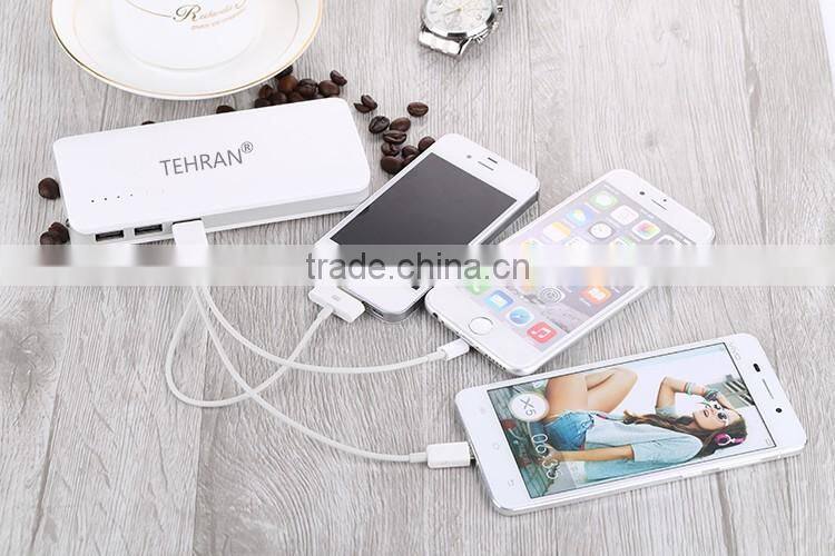 20000 Mah mobile power wholesale capacity universal power bank 3USB output interface customization