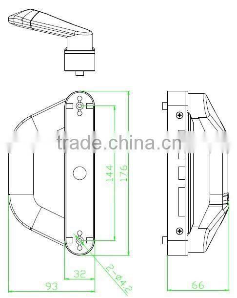 PWS PUWEI PVC Sliding Door Lock with pin/key Zinc alloy door lock with keys (For PVC or Aluminum alloy Sliding doors) 9.14.18032