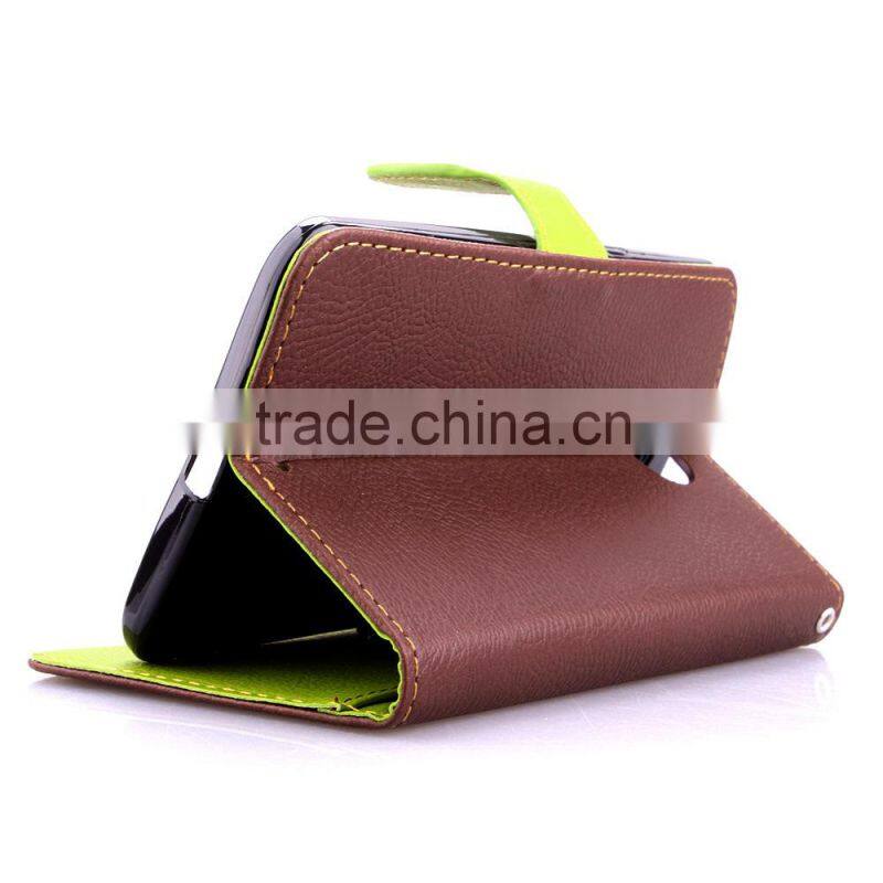 Original Leaf Buckle PU Leather Flip Wallet Stand Cover Case for Motorola Moto G3 with Lanyard
