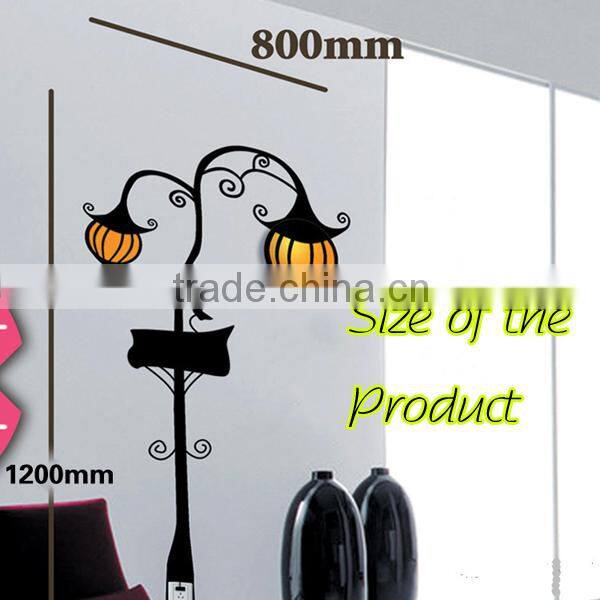 New Fashion Wall Sticker Halloween Pumpkin Wall Light Children Bedroom Wall Lamp