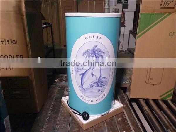barrel fridge AC 110V / 220V 70w round electric beverage cooler 120cans 75l beer brand coolers