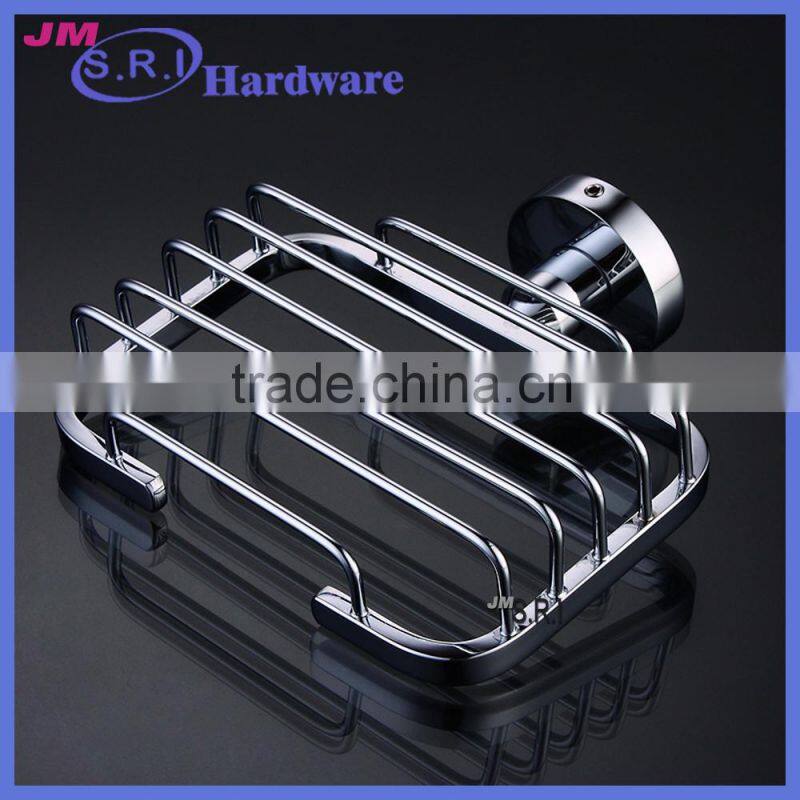 Square shape brass bathroom shower soap basket