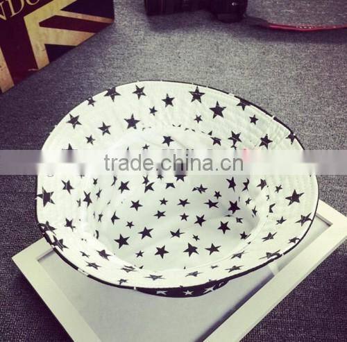 2016 summer alibaba new arrived custom bucket hat star printed special design bucket hat cheap hats