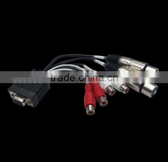 XLR Cable HDB 15 Female to RCA Female *4 and XLR Female *2