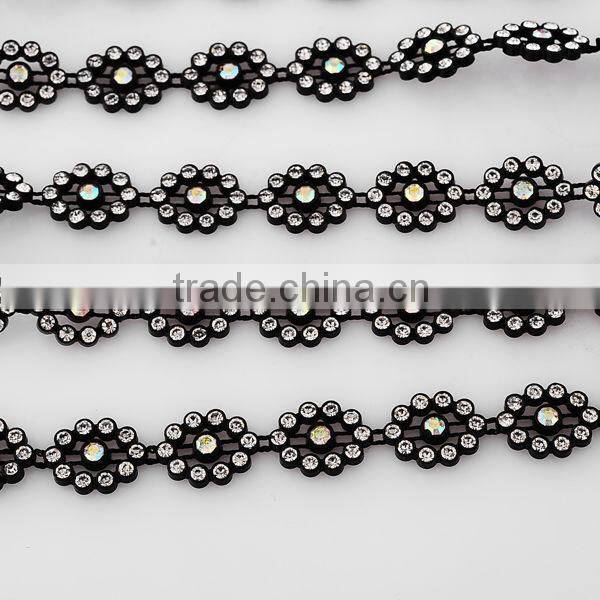 factory wholesale 10yards crystal rhinestone mesh roll