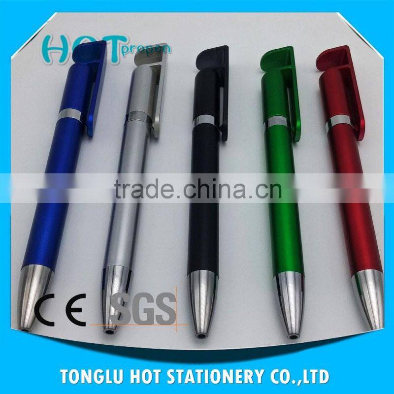 mobile phone support twist pen with big clip