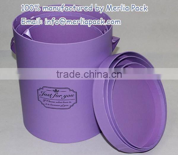 Delicate Cylindrical Wedding Candy Gift Box Wedding Favor Box for Bridal and Baby Shower Round Flower Box