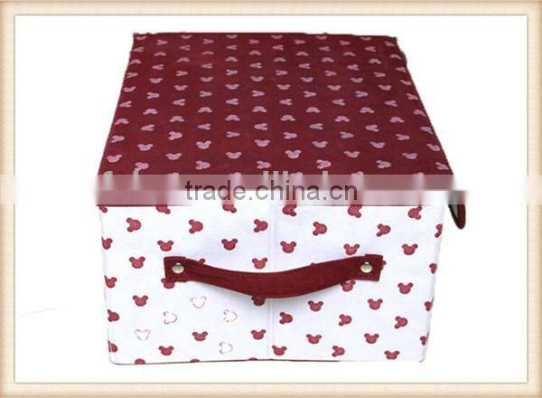 Mickey and footprint non woven foldable storage box for kids