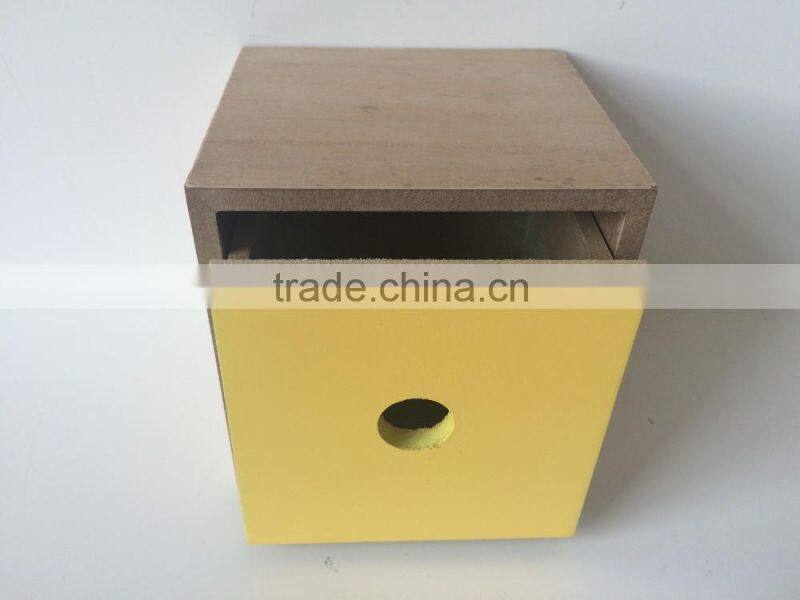 yellow wholesale decorative storage wooden table case